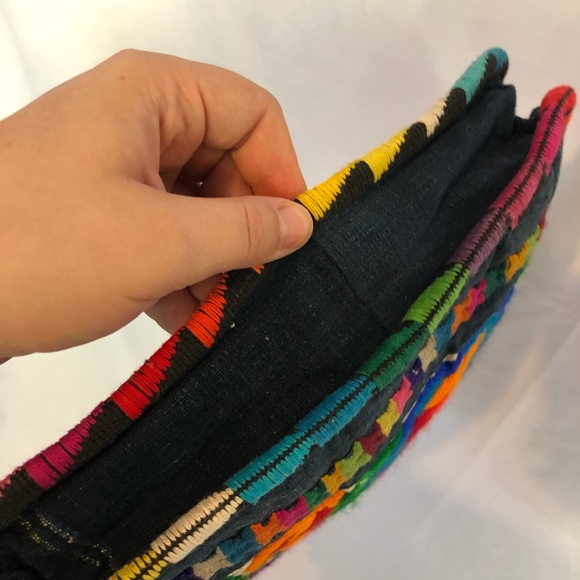 Boho vibrant quilted peacock square bag Floral - Picture 8 of 8